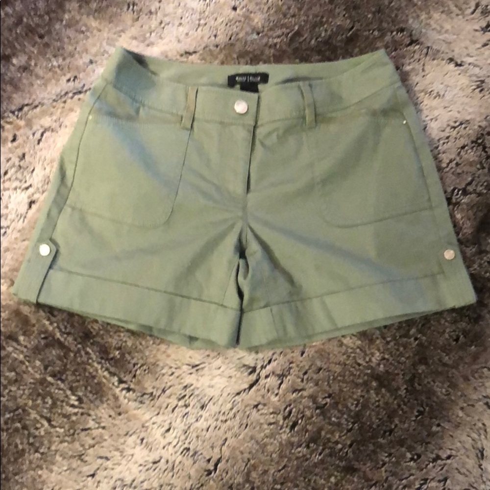 WHBM olive green shorts. Size 4.